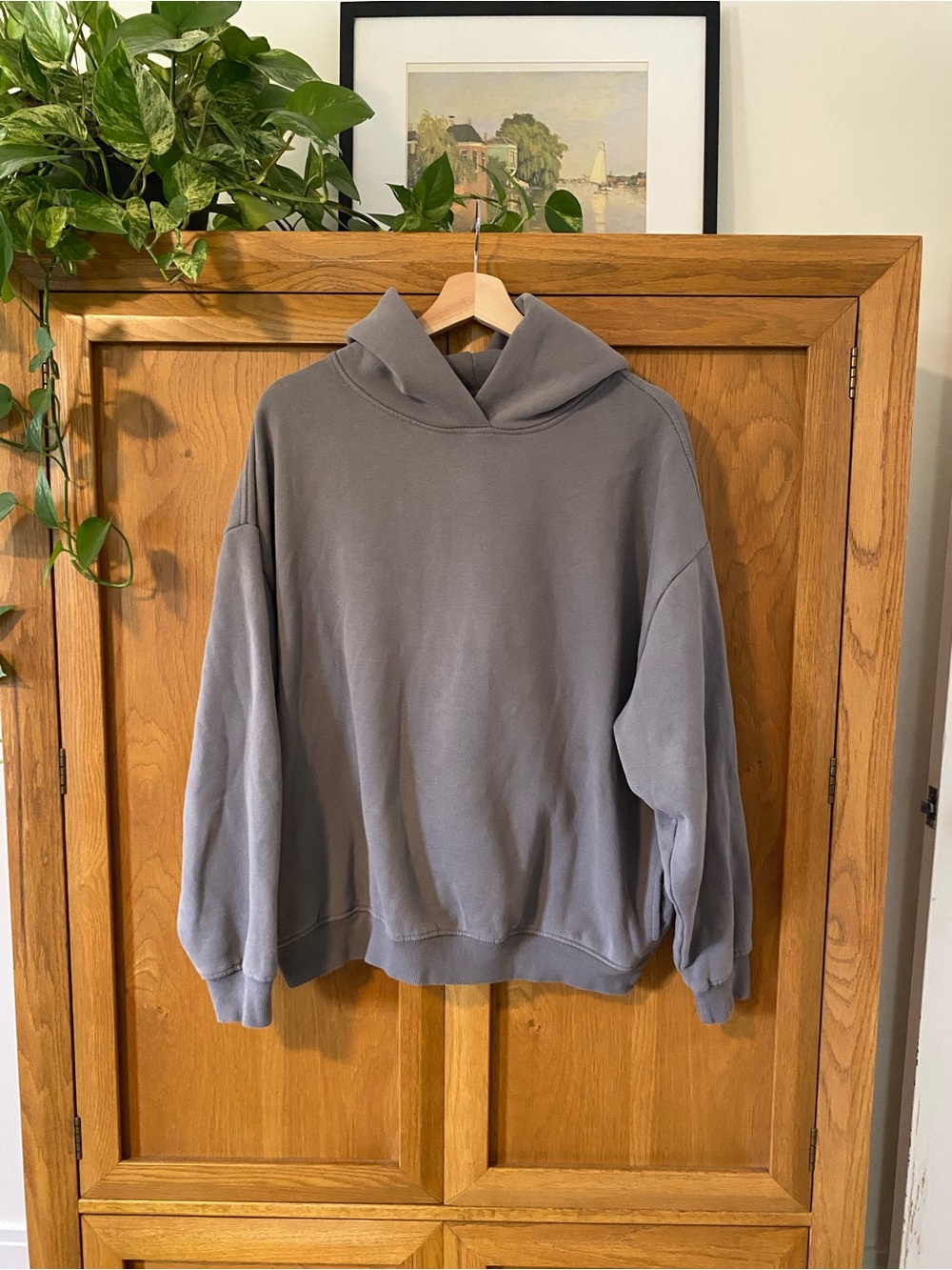 Sunday Men's Gray Crewneck Hoodie Sweatshirt